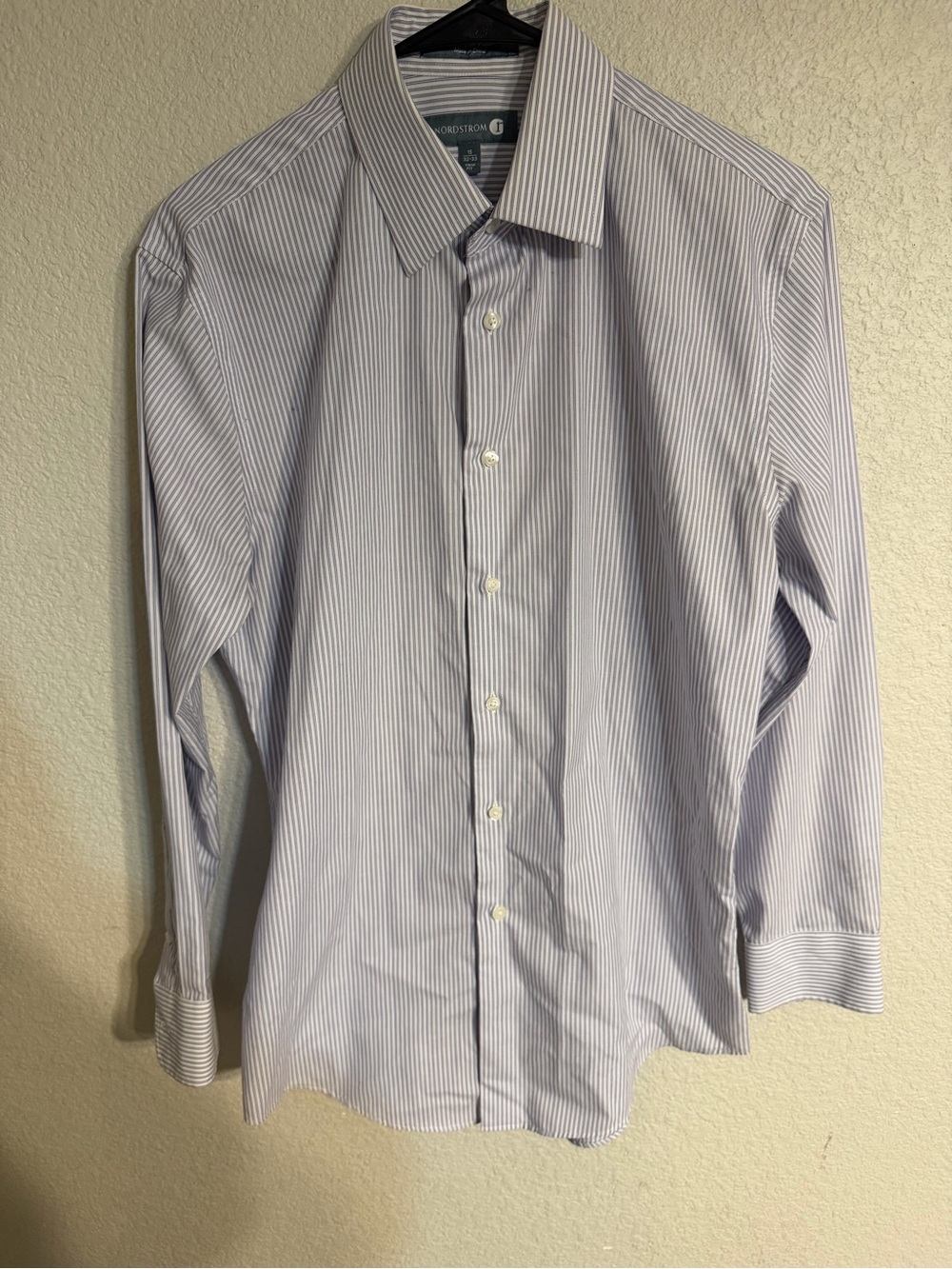 Nordstrom Men’s Light Blue and White Pinstripe Dress Shirt